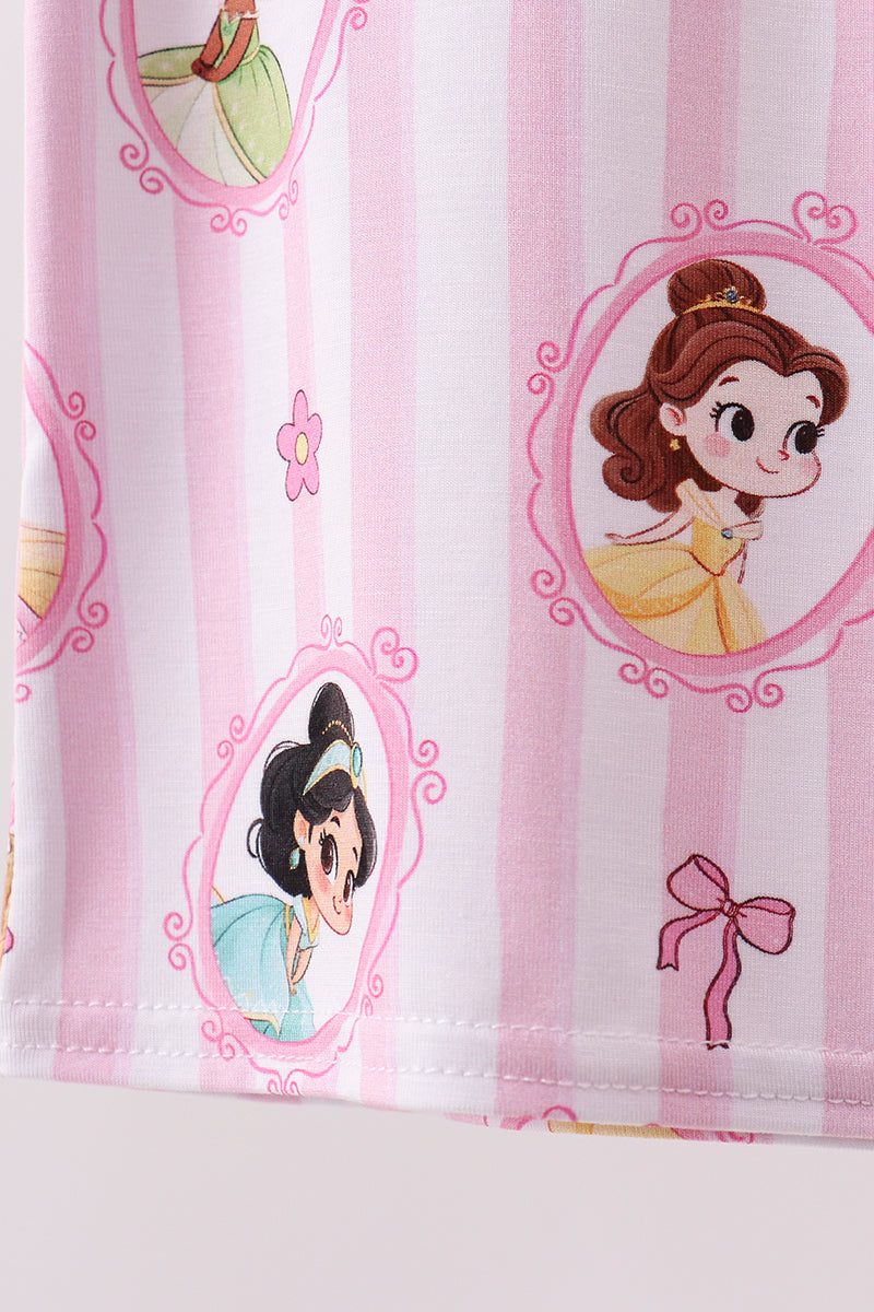 Pink Princess Bamboo Pajama Set