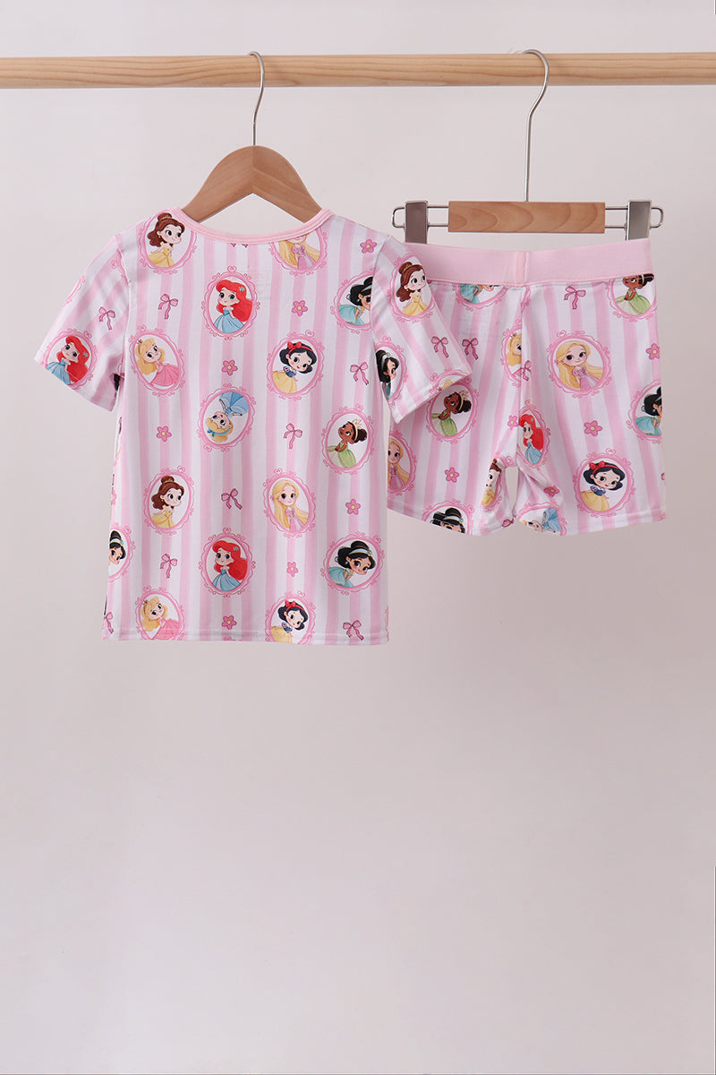 Pink Princess Bamboo Pajama Set
