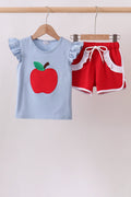 Blue Apple Appliqué Set