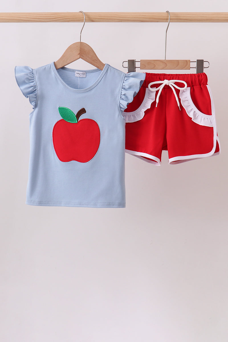 Blue Apple Appliqué Set
