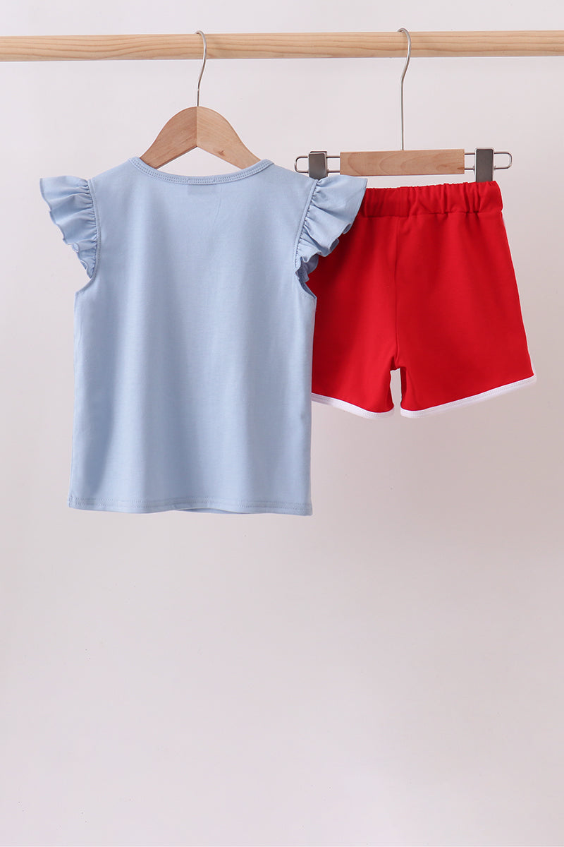Blue Apple Appliqué Set
