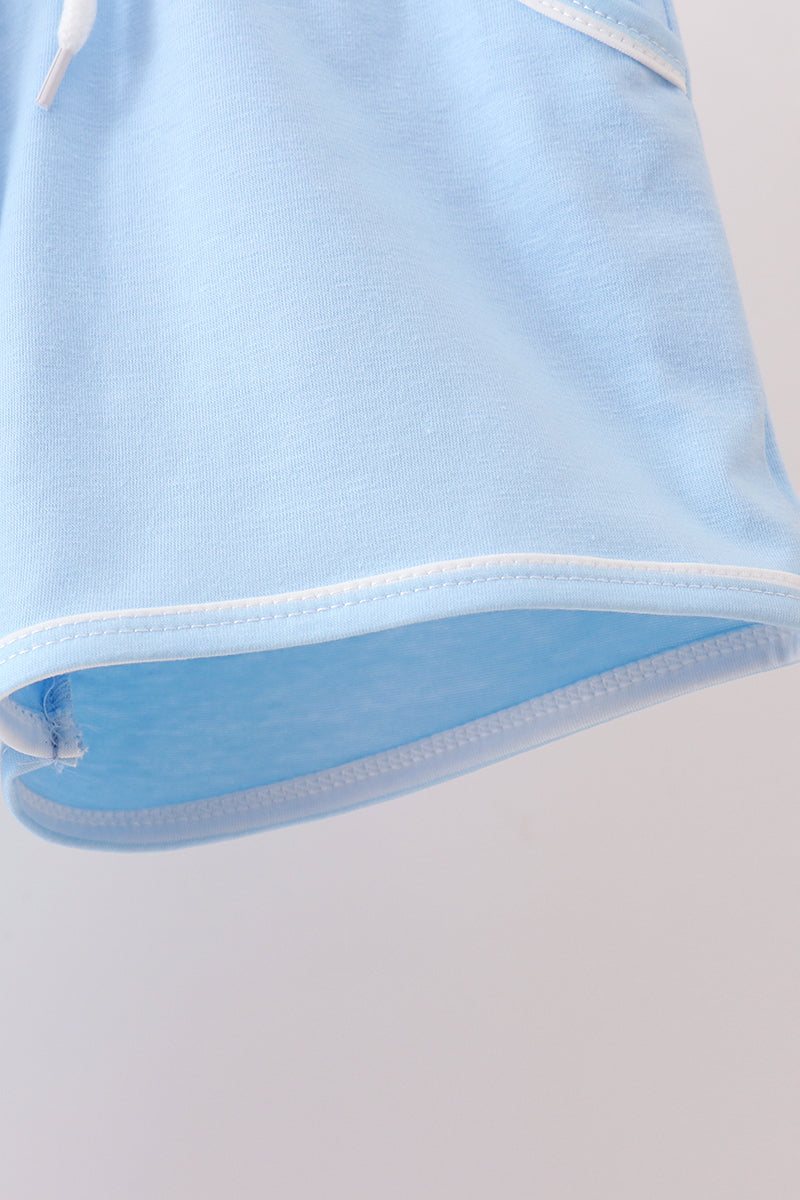 Blue Stripe Apple Book Appliqué Set