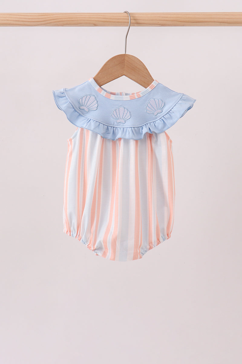 Seashell Stripe Embroidered Bubble