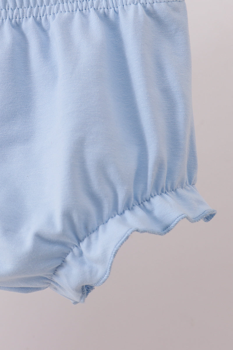 Seashell Stripe Embroidered Bloomer Set