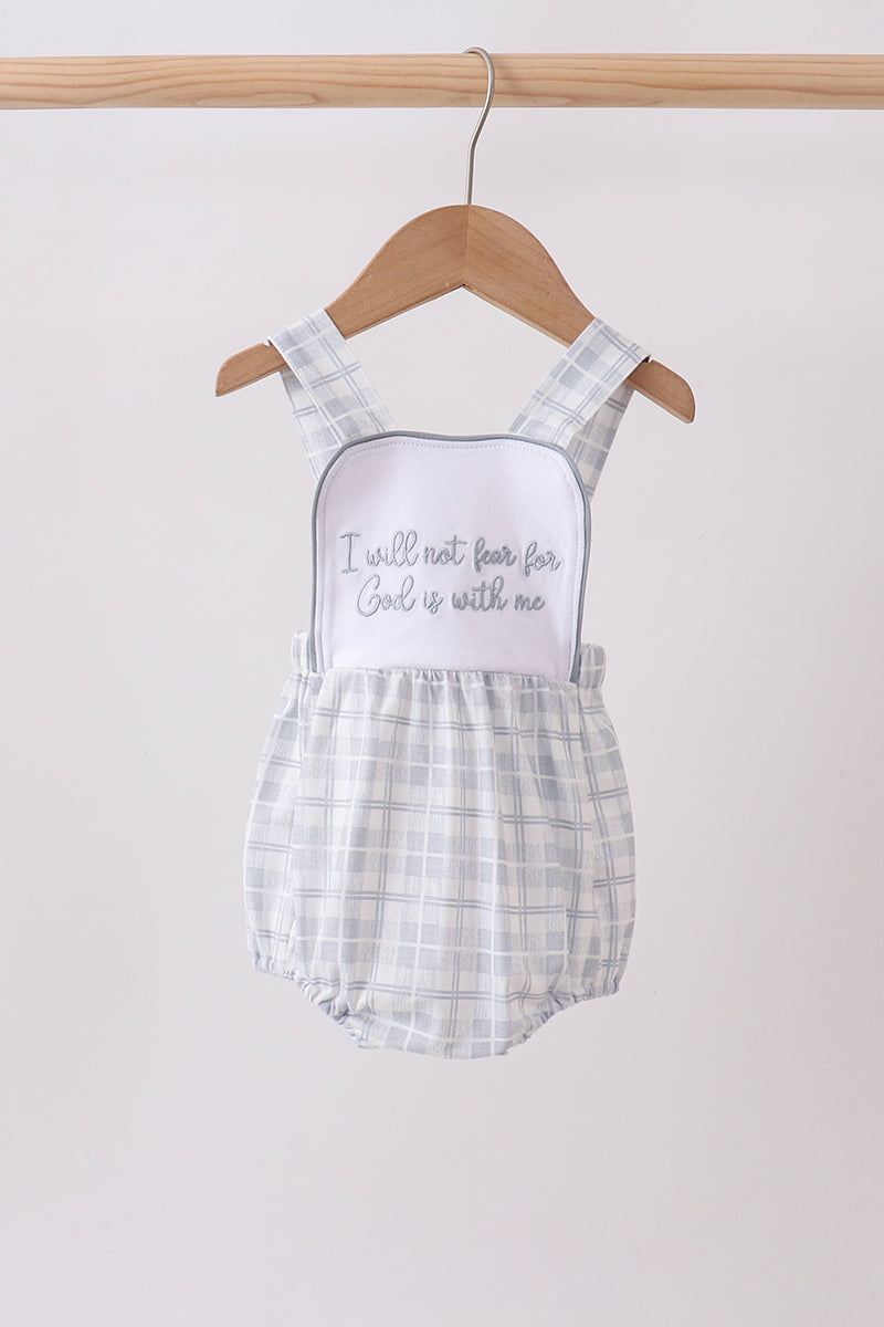 Blue Faith Quote Embroidered Bubble