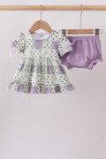 Purple Floral Bloomer Set
