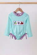 Blue under the sea Embroidered UPF Rashguard