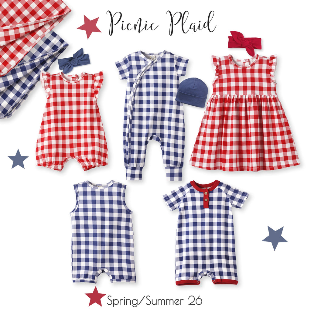 Picnic Plaid Soft Bamboo Summer Dress for Girls