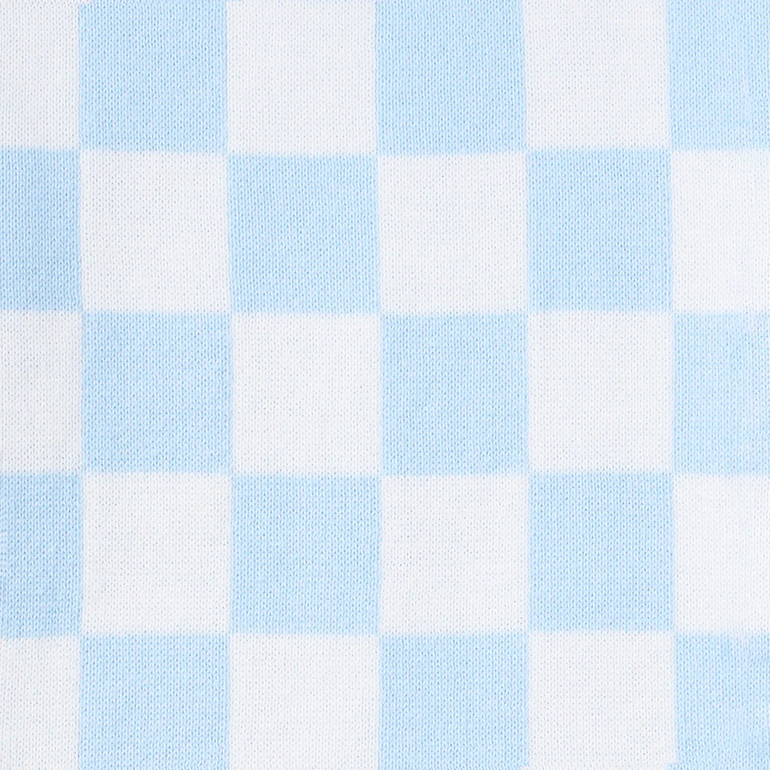 Blue Checker Knit Jogger Pants