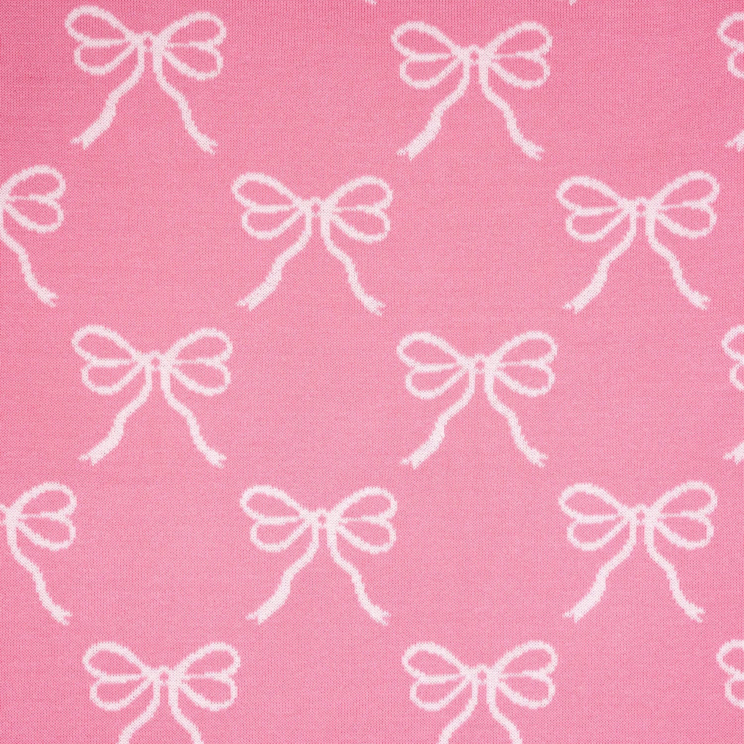 Coquette Bow Jacquard Knit Baby Blanket