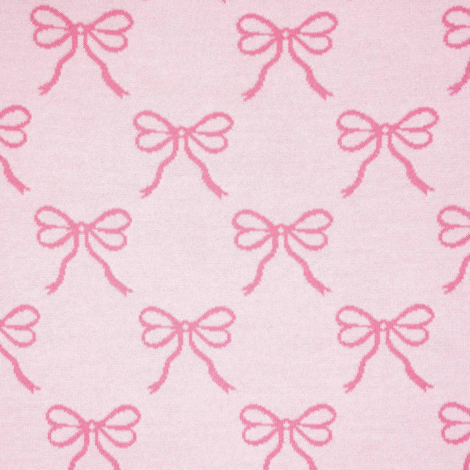 Coquette Bow Jacquard Knit Baby Blanket