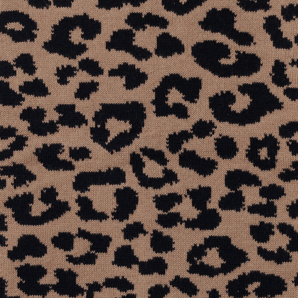 Leopard Knitted Oversized Topknot
