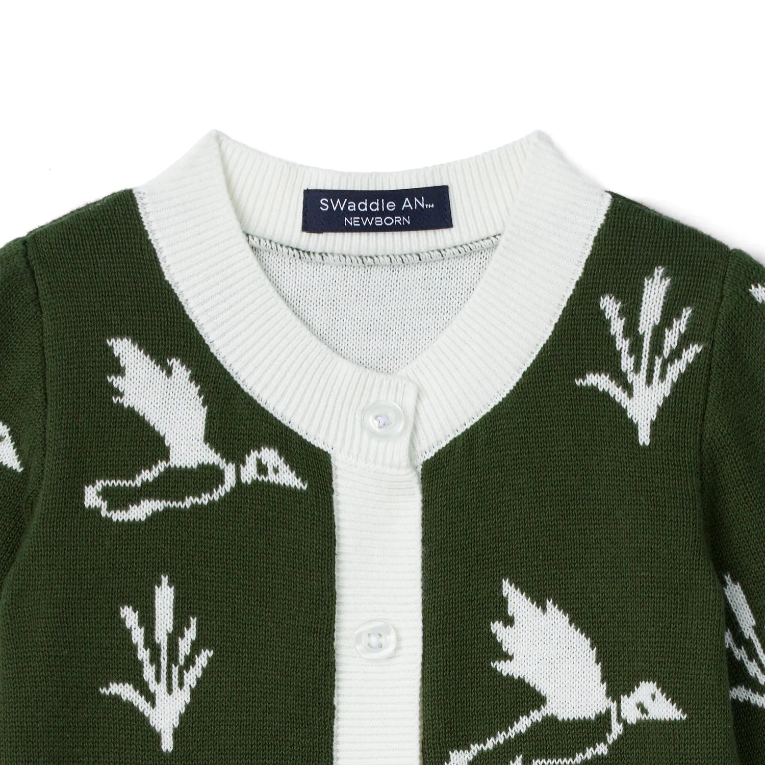 Mallard Duck Baby Knit Button Romper