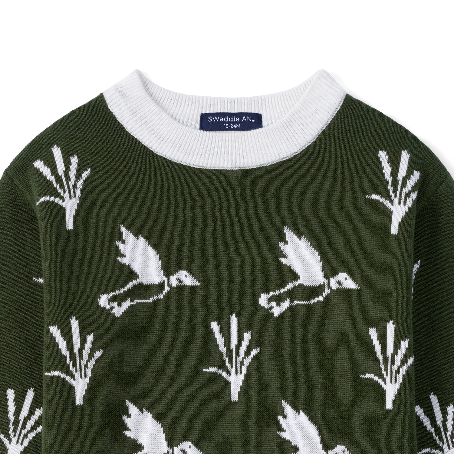 Mallard Duck Knit Long Sleeve Crewneck Sweater