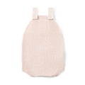 Baby Knit Button Strap Romper in Beige