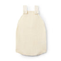 Baby Knit Button Strap Romper in Cream