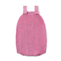 Baby Knit Button Strap Romper in Rose Pink