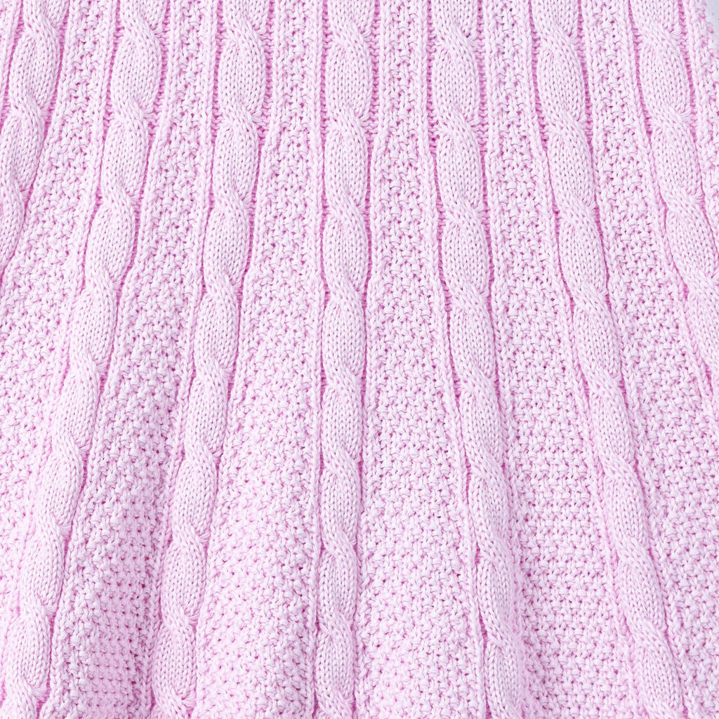 Cable Knit Polo Dress in Lilac
