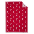 Christmas Candy Cane Jacquard Knit Baby Blanket