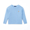 Classic Cable Knit Baby Sweater in Baby Blue