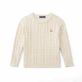Classic Cable Knit Baby Sweater in Cream