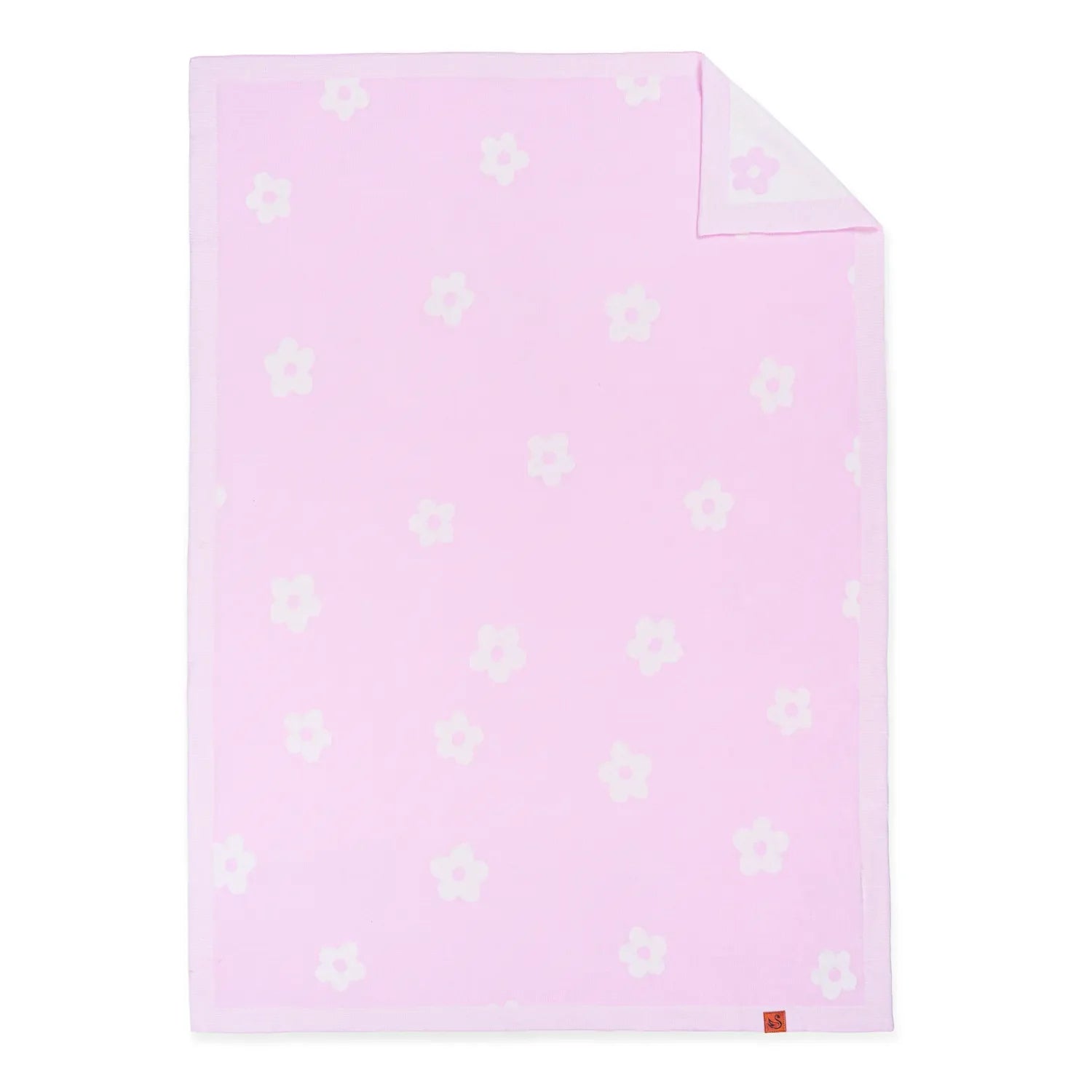 Daisy Jacquard Knit Baby Blanket