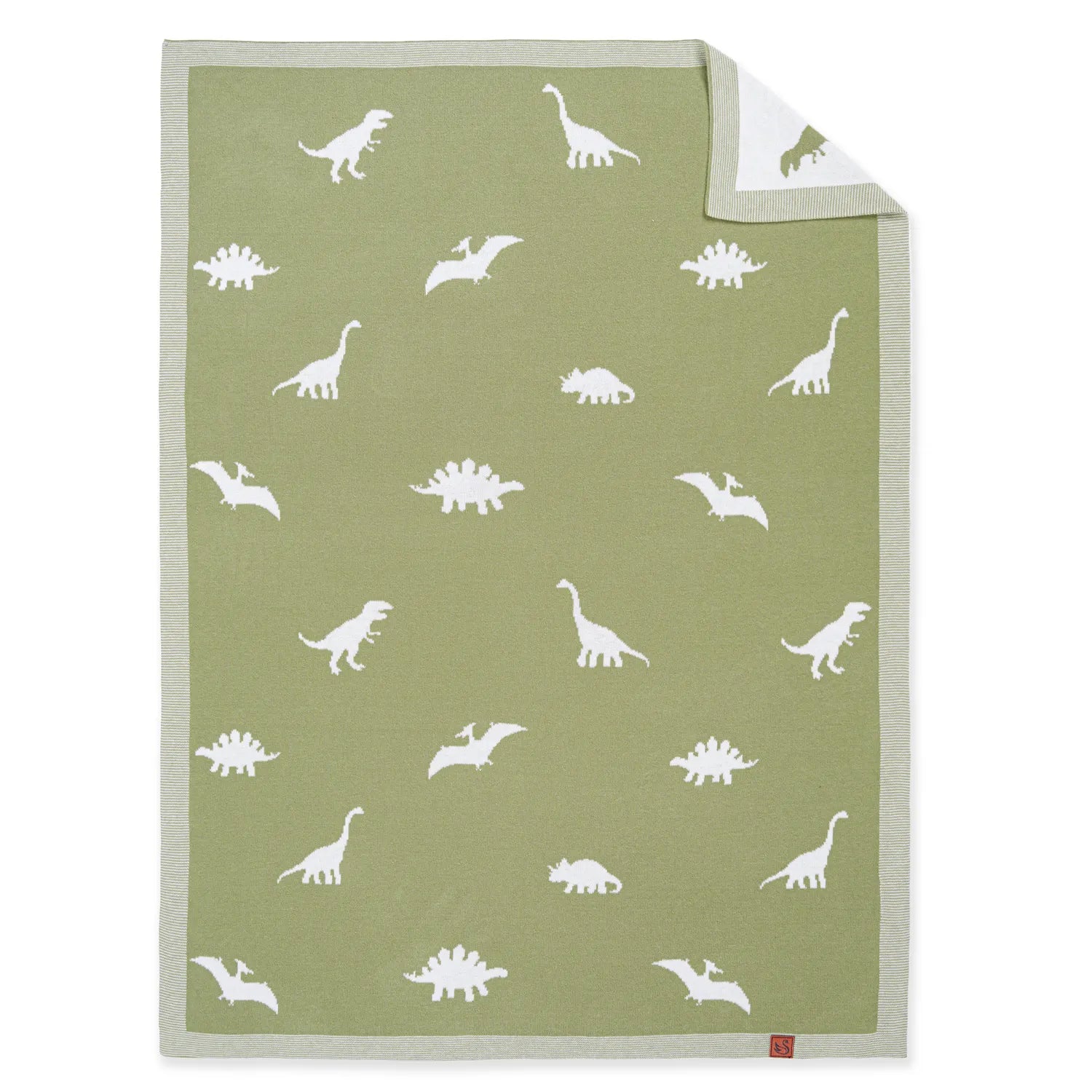 Dinosaur Jacquard Knit Baby Blanket