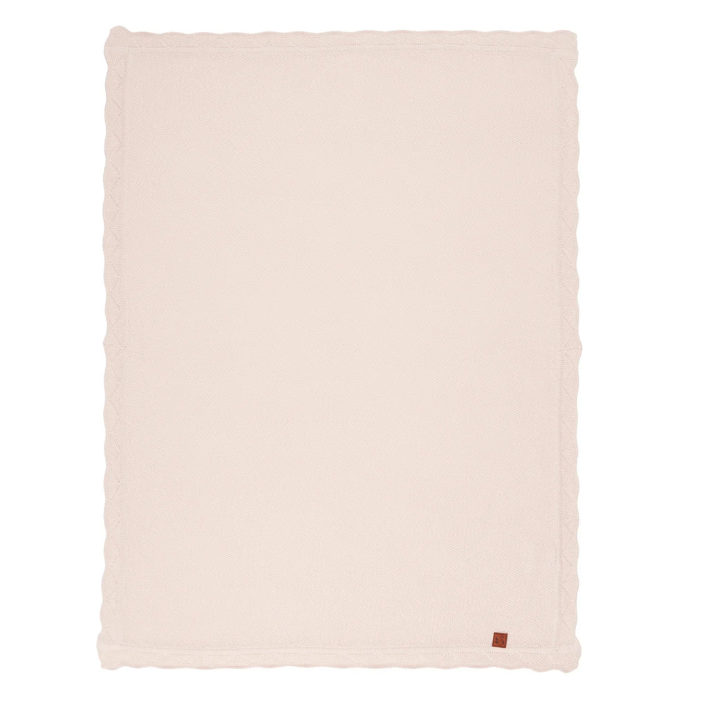 Heirloom Lace Knit Baby Blanket in Beige
