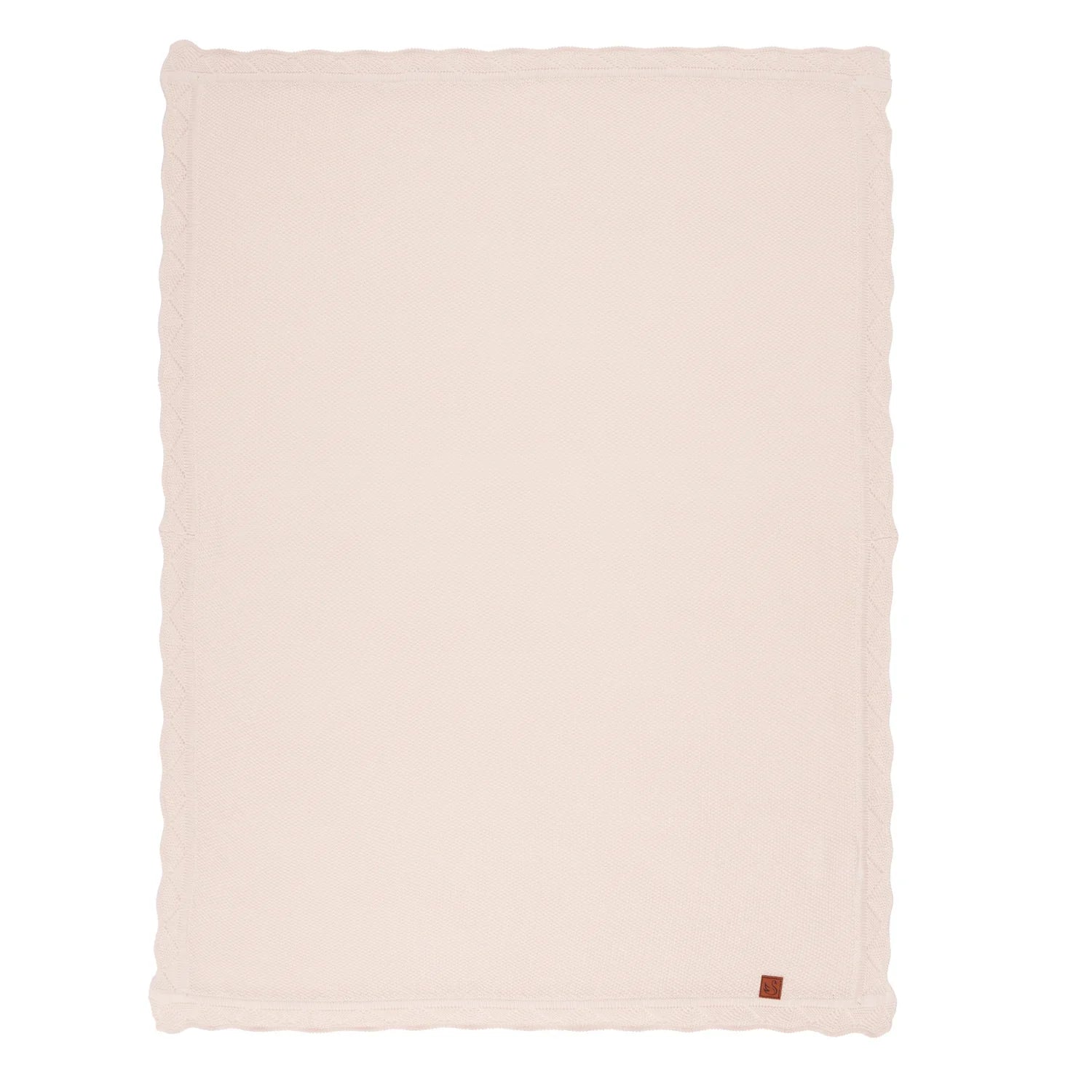 Heirloom Lace Knit Baby Blanket in Beige