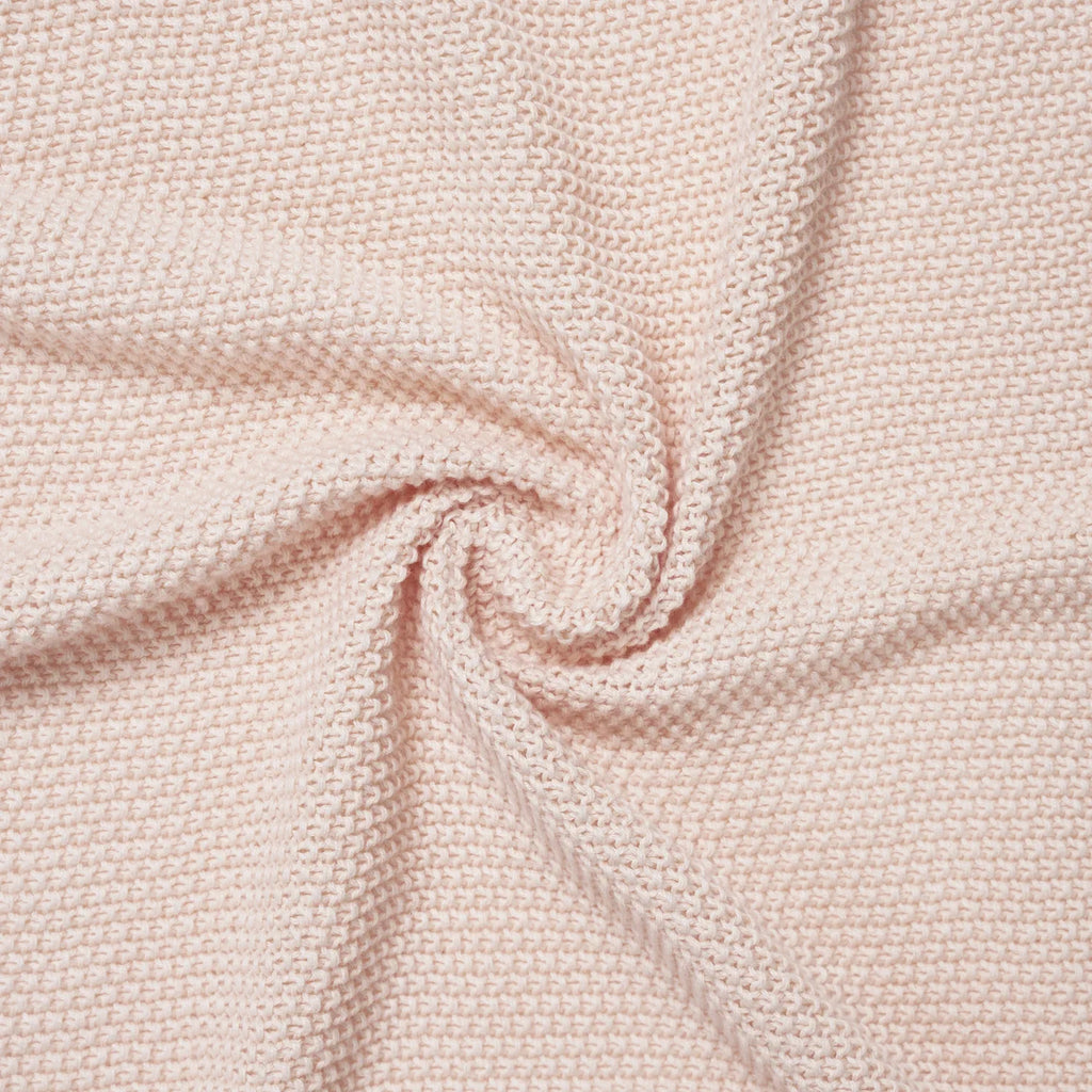 Heirloom Lace Knit Baby Blanket in Beige