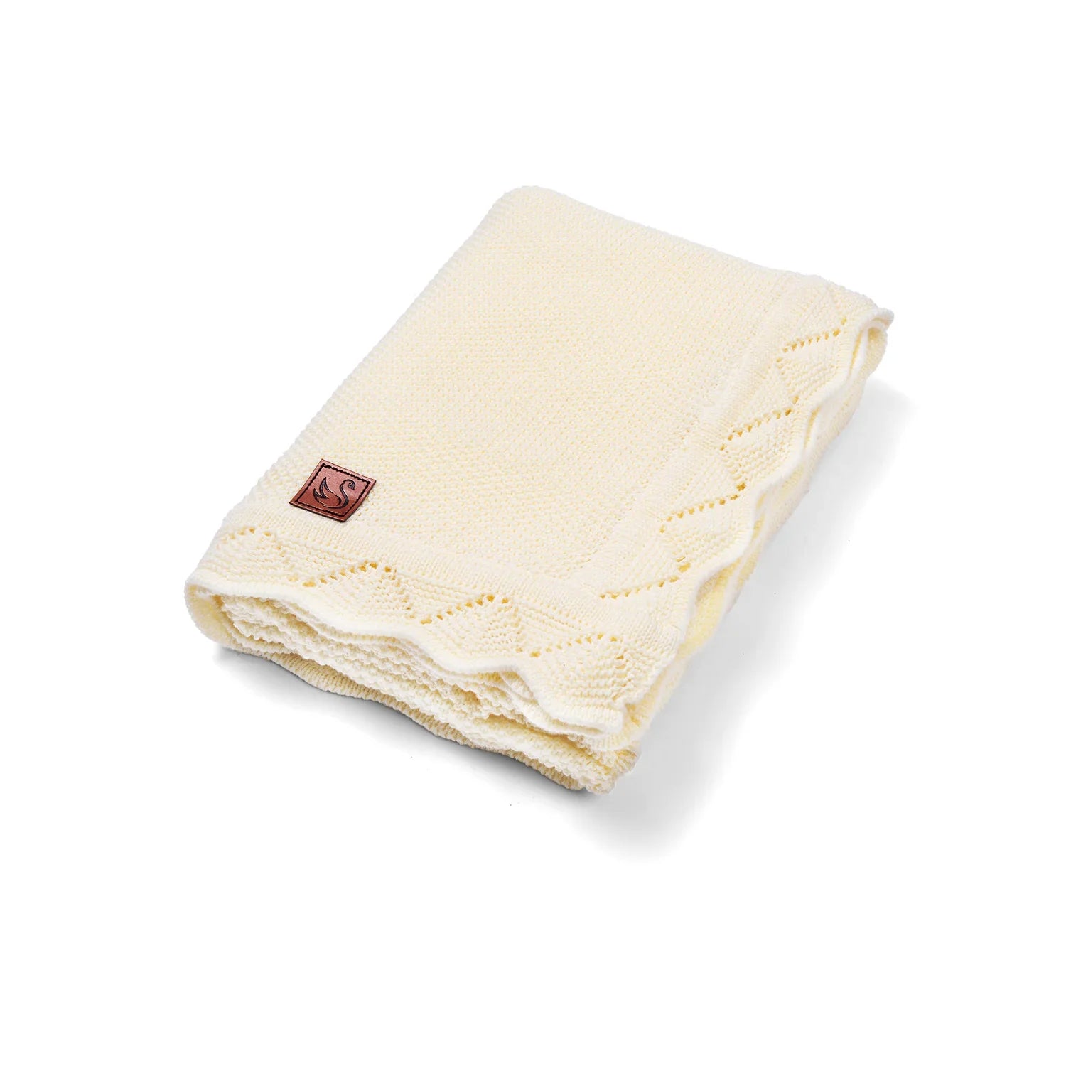 Heirloom Lace Knit Baby Blanket in Cream