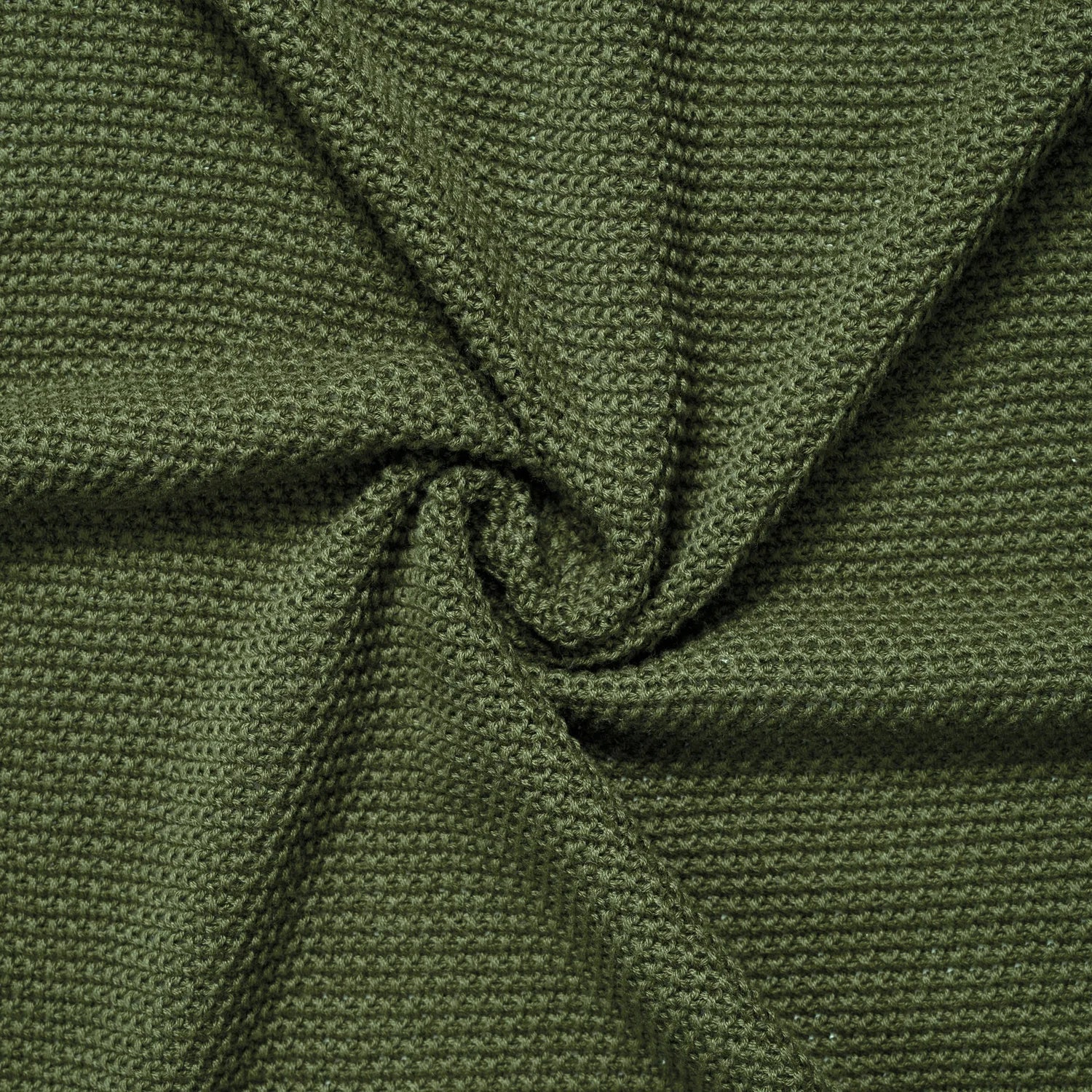 Heirloom Lace Knit Baby Blanket in Forest Green