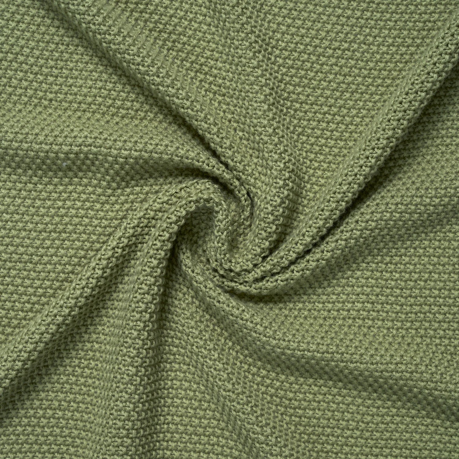 Heirloom Lace Knit Baby Blanket in Sage Green