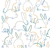 Organic Play Mat | Rectangle | Bunnies