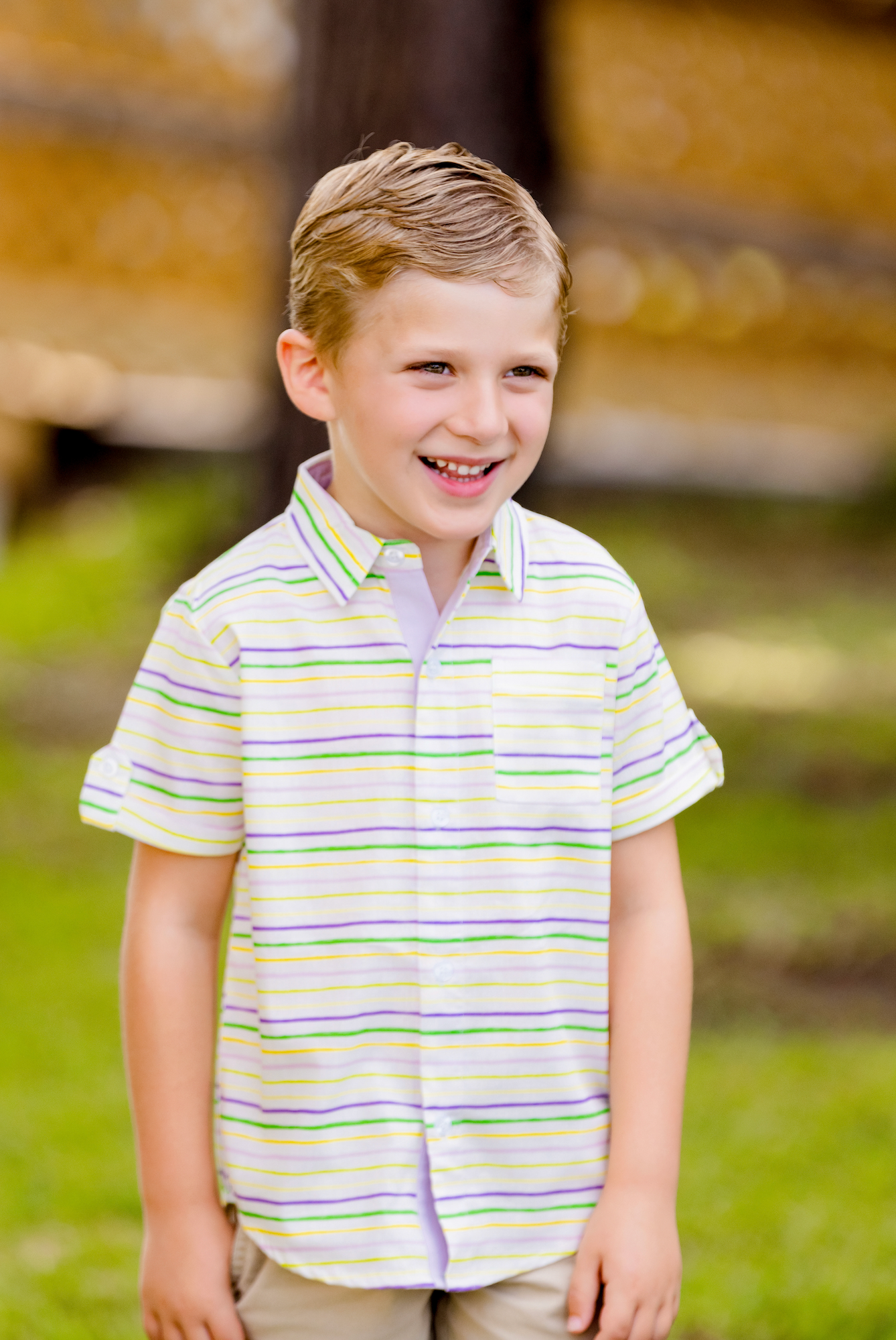 Carnival Time Short Sleeve Collared Shirt