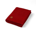 Classic Knit Cotton Baby Blanket in Red Xmas