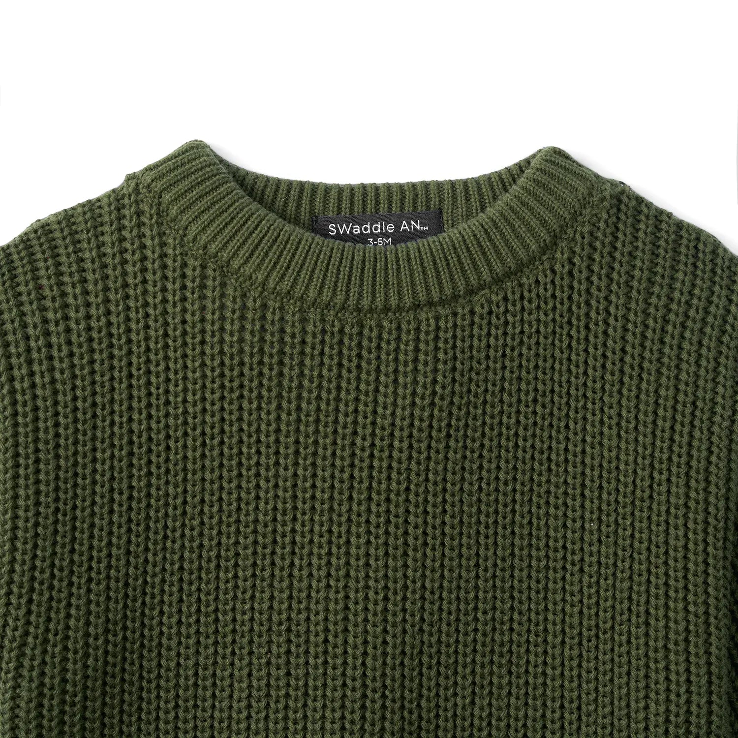 Ruffle Chunky Knit Baby Romper in Forest Green