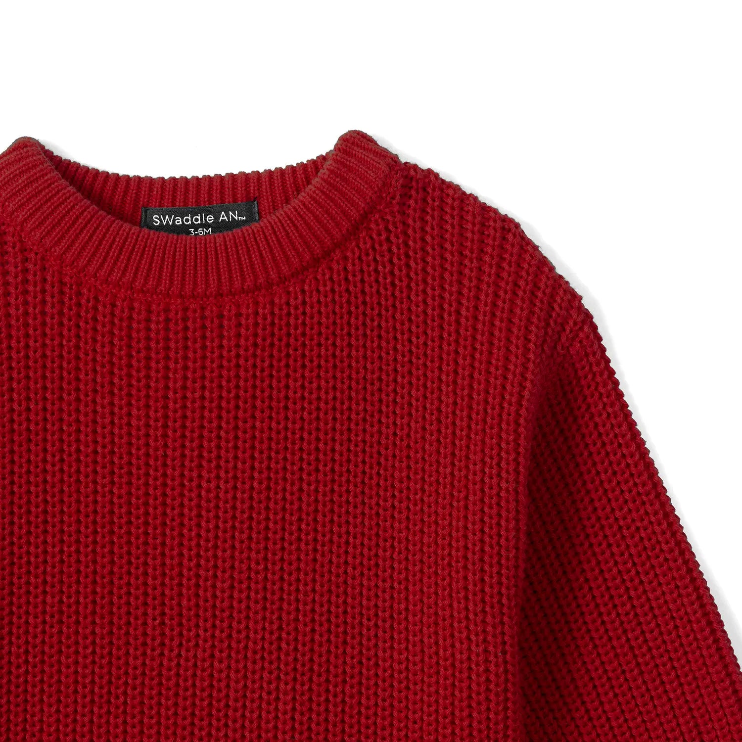 Ruffle Chunky Knit Baby Romper in Red Xmas