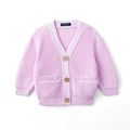 Classic Cardigan with Pockets in Lilac