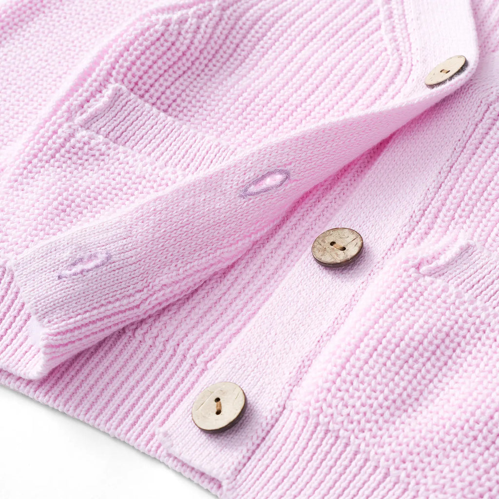 Classic Cardigan with Pockets in Lilac
