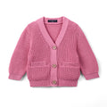 Classic Cardigan with Pockets in Rose Pink