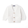 Classic Cardigan with Pockets in White