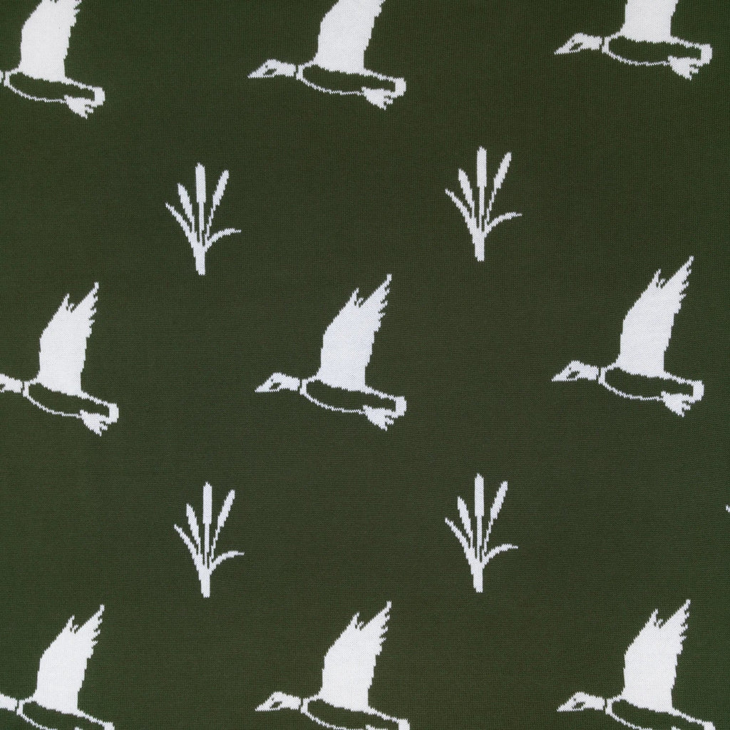 Mallard Duck Jacquard Knit Baby Blanket