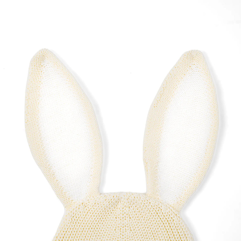 Bunny Ear Knit Beanie in Cream