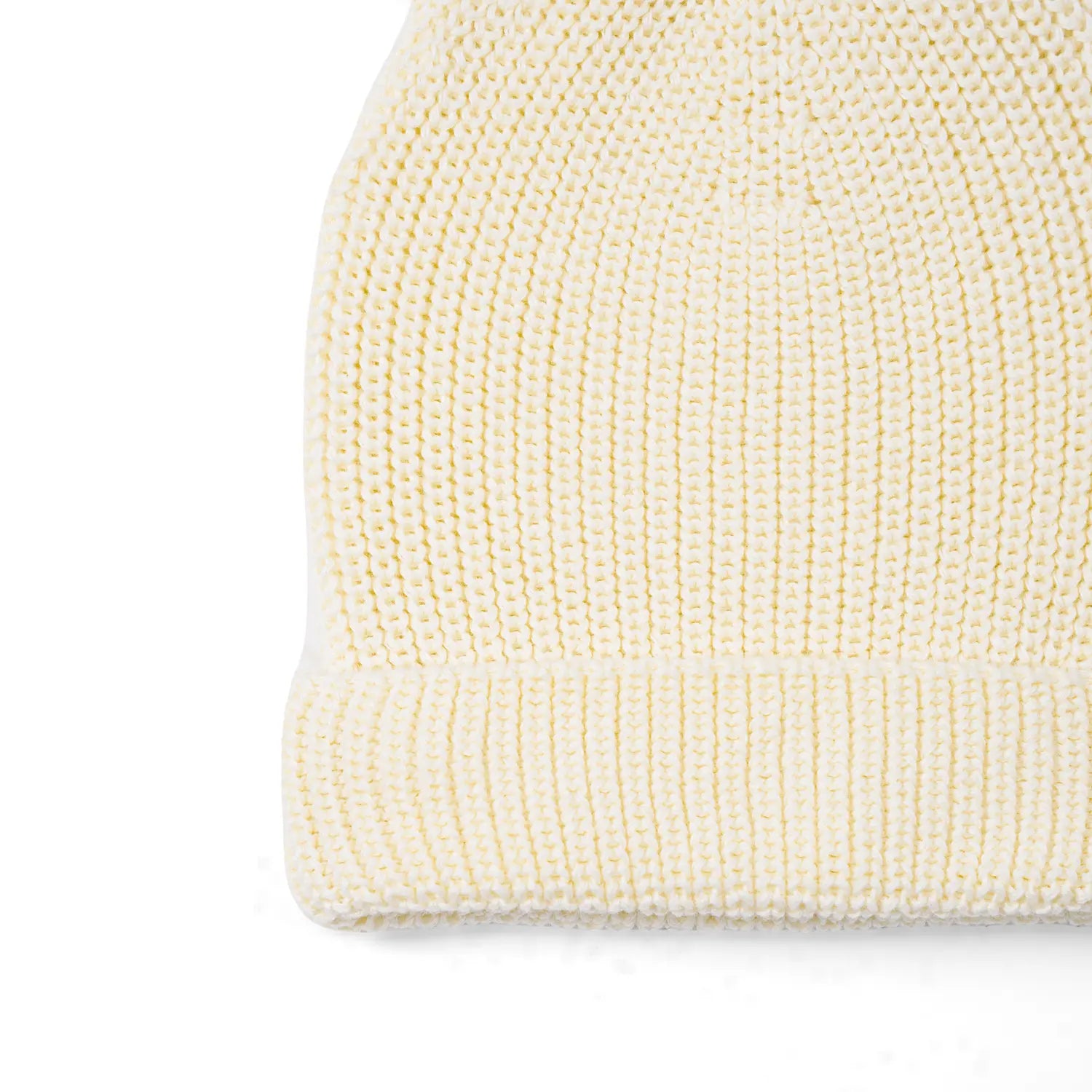 Bunny Ear Knit Beanie in Cream