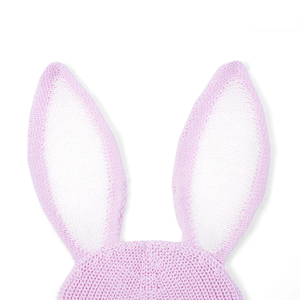 Bunny Ear Knit Beanie in Lilac