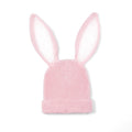 Bunny Ear Knit Beanie in Pink