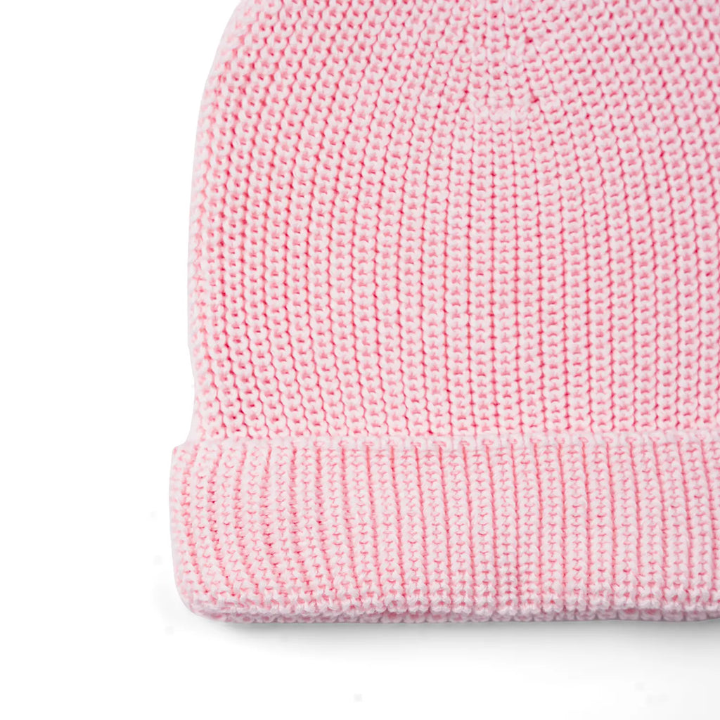 Bunny Ear Knit Beanie in Pink