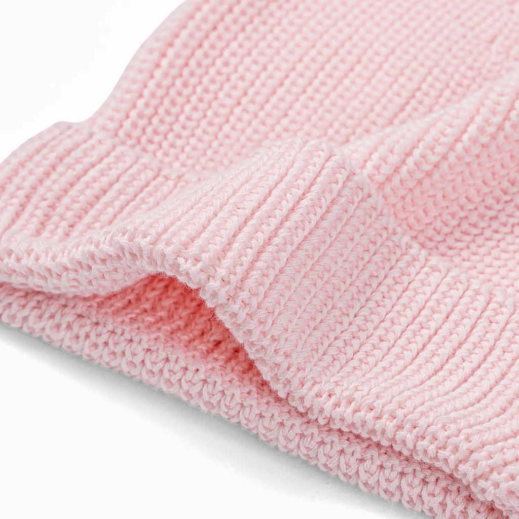 Bunny Ear Knit Beanie in Pink