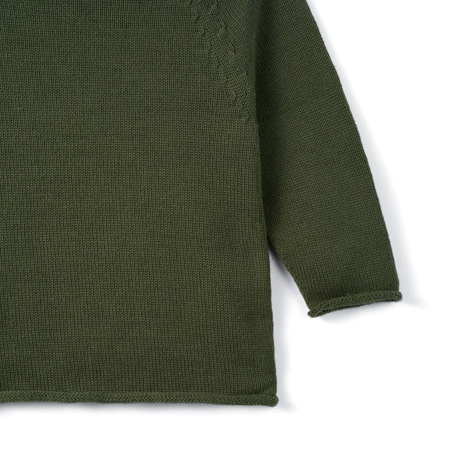 Knit Rollneck Baby Sweater in Forest Green